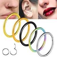 1pcs stainless steel nose ring ear cartilage tragus helix lip piercing nose ear hoop rings studs gold black punk bar jewelry