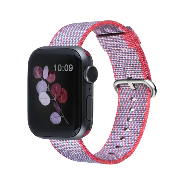Тканый нейлоновый сменный ремешок для Apple Watch series 4/5 40 мм 44 мм тканевый браслет для Iwatch series 3 2 1 38 мм 42 мм - Цвет ремешка: Color 31