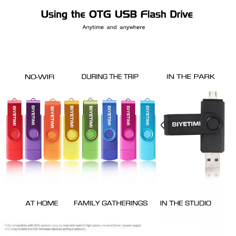 USB флеш-накопитель Biyetimi OTG 4 ГБ 8 16 32 | Компьютеры и офис