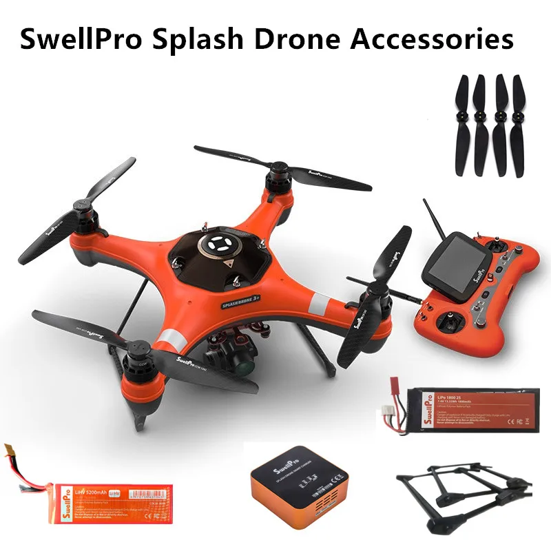 SwellPro SplashDrone 3+ оригинальное зарядное устройство и т. д. запасные части для SwellPro беспилотник splash 3+ профессиональная камера для рыбалки