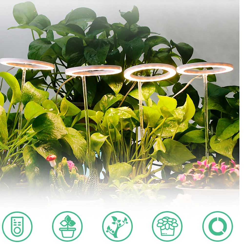 

USB кольцо ангела Светодиодная лампа для роста растений полный спектр лампа для комнатных растений