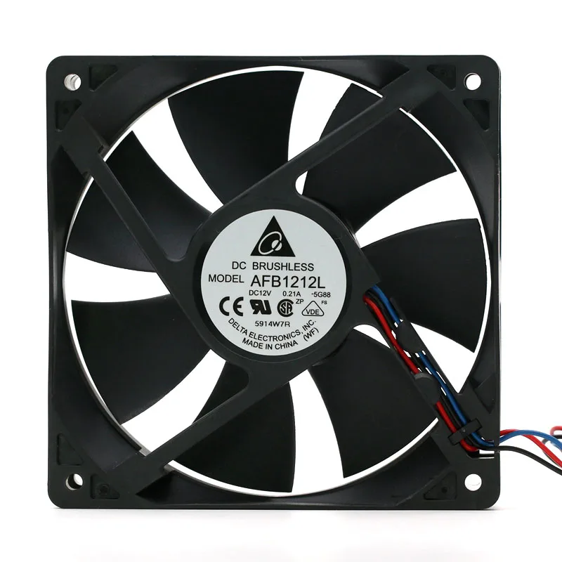 

Really New New Style Delta Afb12l 12025 0.21a 12cm Double Ball Cooling Fan