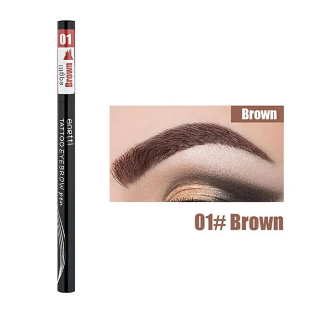 

Four-headed Eyebrow Pencil Waterproof Sweat-proof Color-fast Black Brown Liquid Pencil Eyebrow T5D0