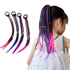 Плетеные эластичные резинки для волос для маленьких девочек, милые детские резинки для фиксации хвоста, аксессуары для волос Косплей-повязка на волосы
