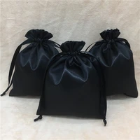 satin bags packaging jewelry cosmetic wedding party storage hair bundle shoe dustproof silk drawstring pouch custom logo print