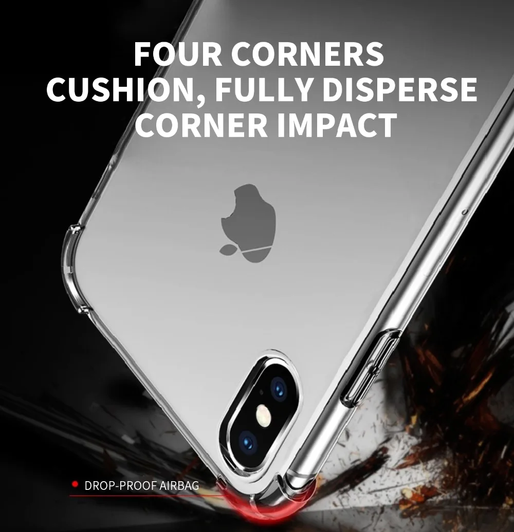 Взрывозащищенный противоударный мягкий чехол для Apple iPhone 11 Pro Max XR XS Max X чехол для телефона для iPhone 8 7 6 S 6 S Plus 5 5S SE 2 Чехол