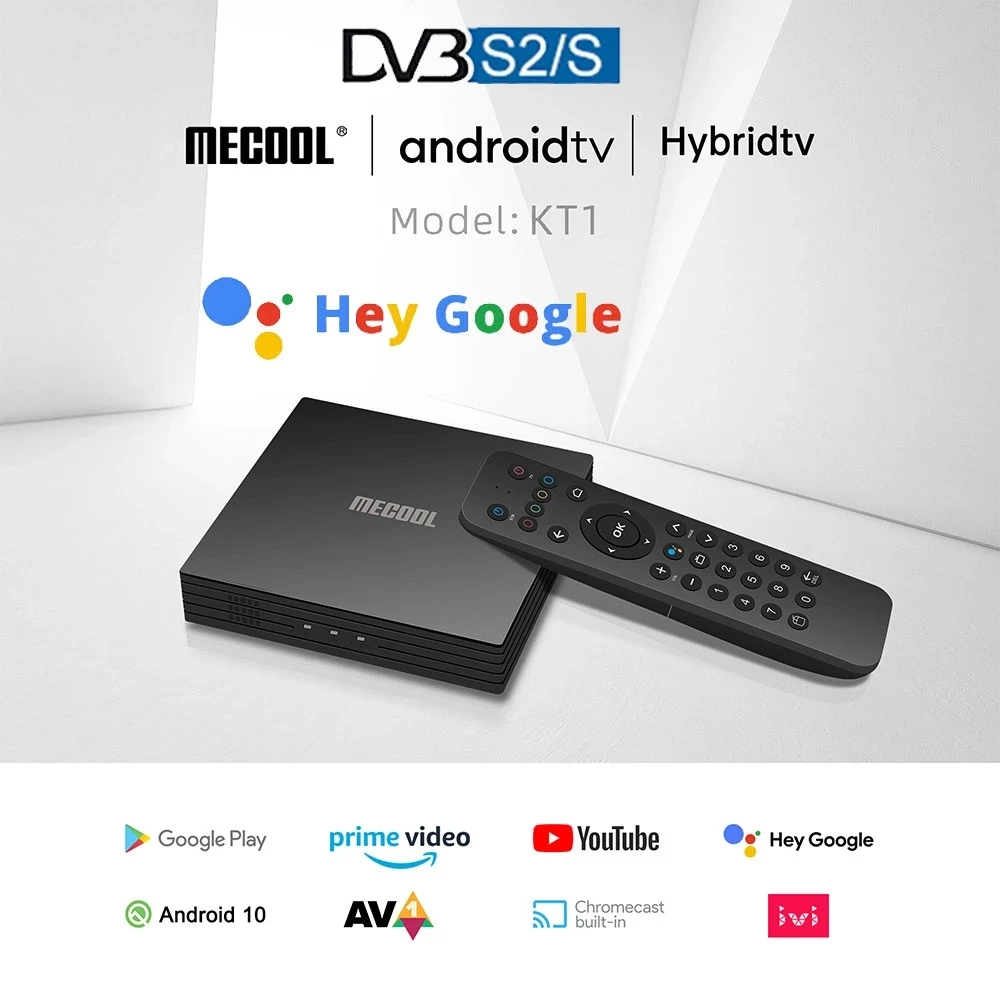5 шт. 4K спутниковый декодер MECOOL KT1 ТВ приемник Amlogic S905X4 Netflixs Android TV 10 дюймов - купить