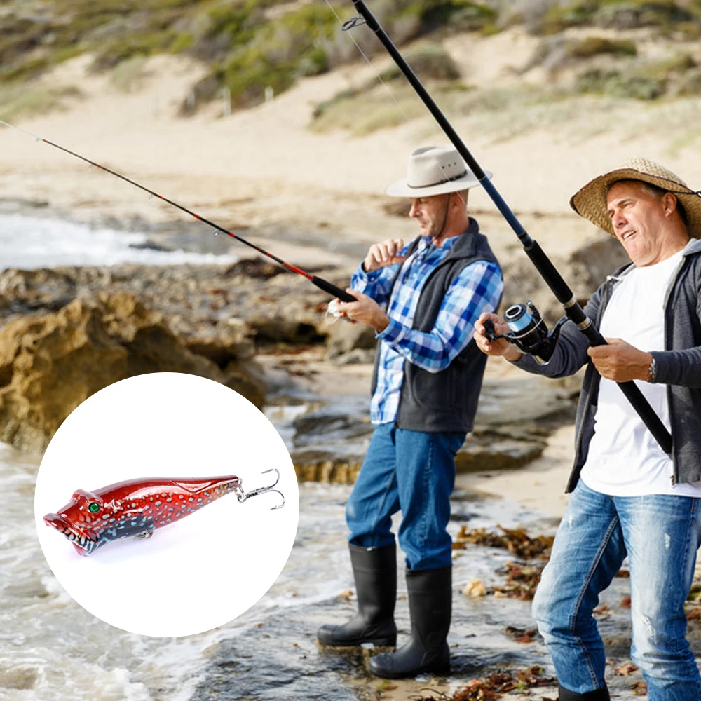 

Fishing Pesca Striped Crankbaits Popper Fishing Lures Bait 8cm/12.4g Dot Painted Artificial Fishing Hard Bait Lure With Hook