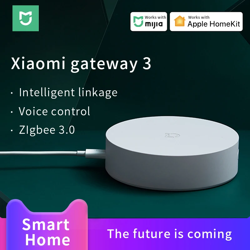 

Шлюз Xiaomi Mijia Gateway 3 многорежимный умный дом Zigbee Wi-Fi Bluetooth сетчатый хаб работает с Mi-Home Apple Homekit Умный домашний хаб