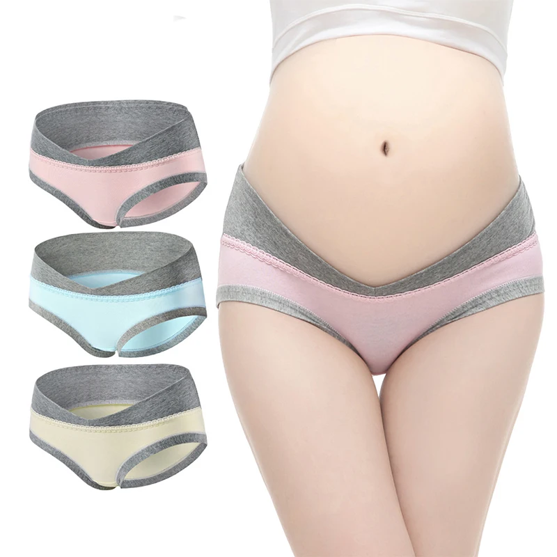 Нижнее белье из хлопка для беременных u-образное нижнее с низкой талией трусы