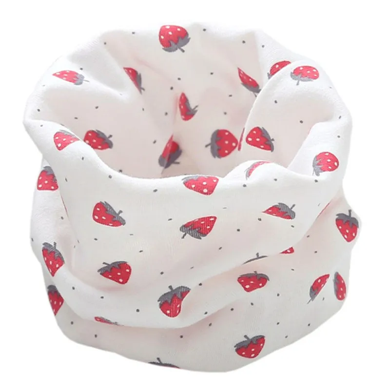 strawberry white Новинка года; сезон осень-зима; Детский многофункциональный теплый шейный платок с воротником; детский хлопковый шарф - Цвет: strawberry white