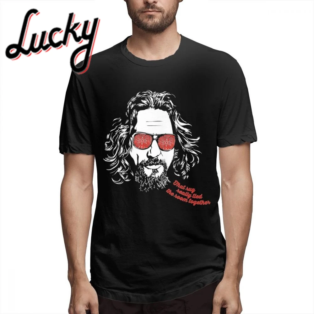 Футболка унисекс с большим Lebowski The Dude из чистого хлопка модная мужская Винтажная