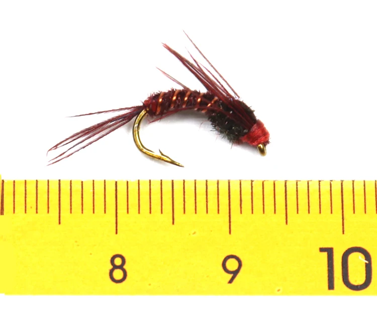 ICERIO 10 шт. Flashback хвост фазана Mayfly Нимфы Мухи приманки на форель для ловли нахлыстом#12