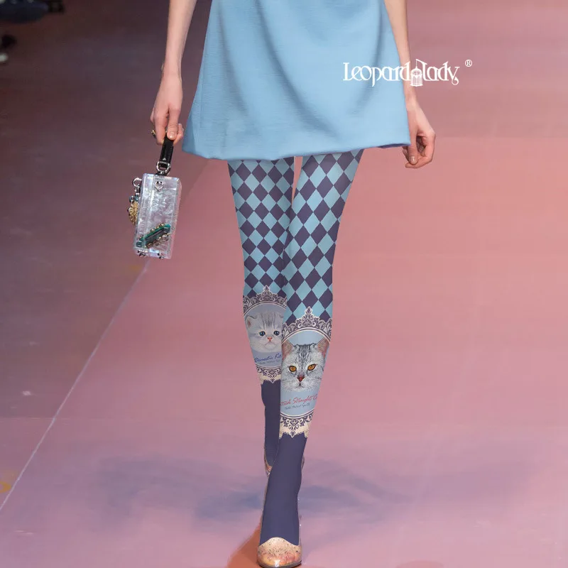 Новая японская мода весна-осень мультяшный ромб Милая кошка Креативная печать