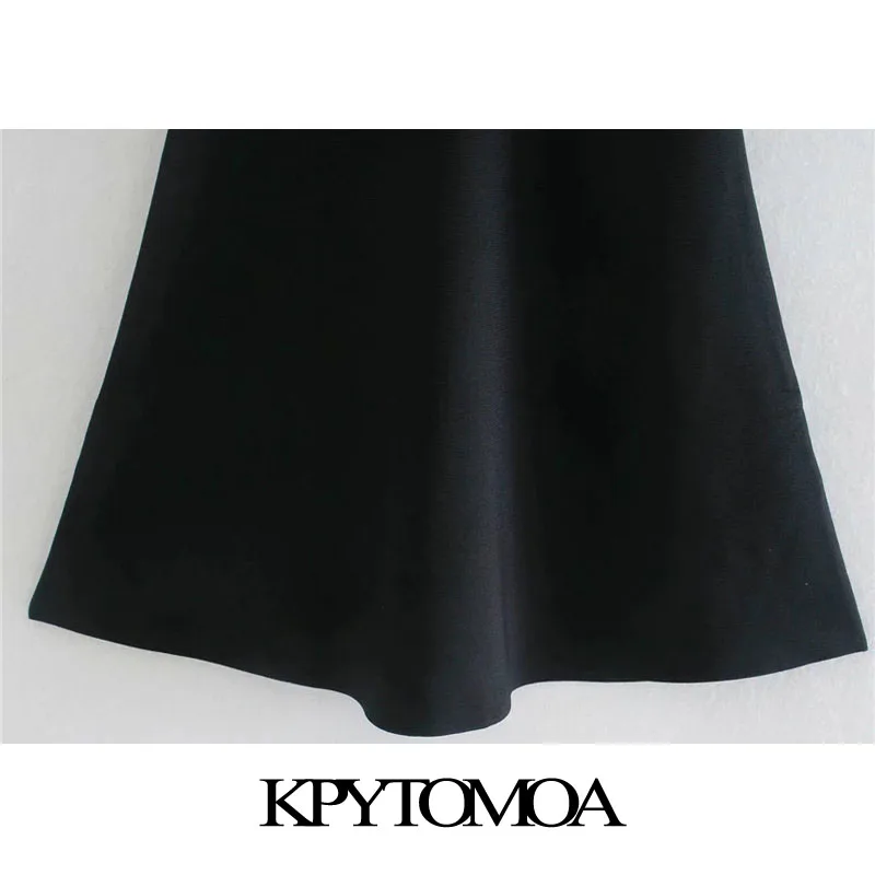 

KPYTOMOA Women 2020 Sweet Fashion Patchwork Knitted Mini Dress Vintage Peter Pan Collar Short Sleeve Female Dresses Vestidos