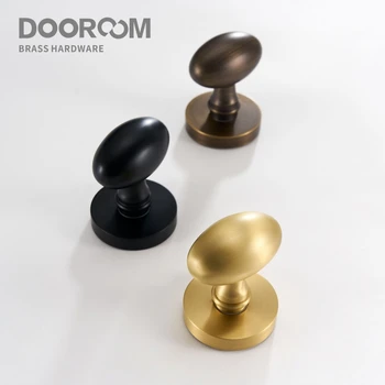 Dooroom Brass Door Lock Set Modern Interior Bedroom Bathroom Double Wood Door Lever Set Dummy Privacy Passage Hidden Door Lock