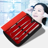 5pcsset professional stainless steel dental oral hygiene deep cleaning professional dentist teeth care clean oral hygiene tools