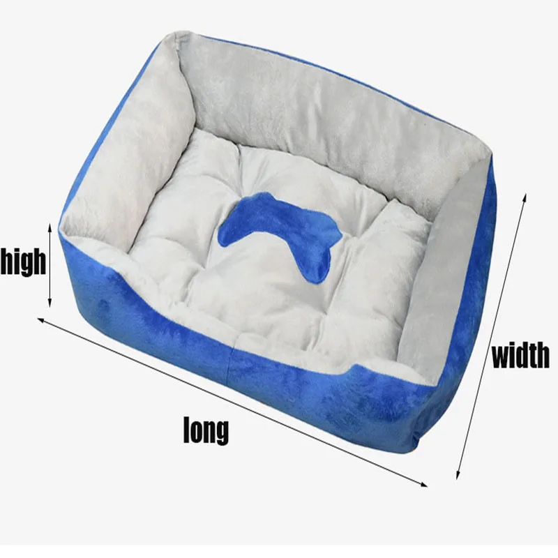 Лежанка для домашних кошек с квадратным рисунком кости Конура различных цветов