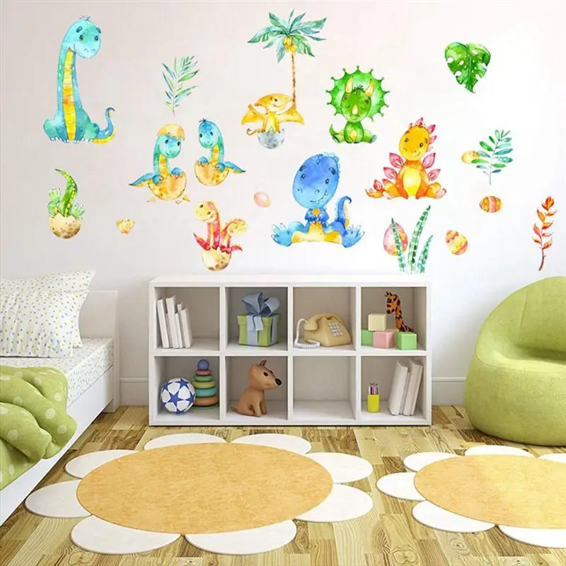 

1 Sheet Dinosaur Pattern Wall Decal Removable Wall Sticker Decorative Wallpaper