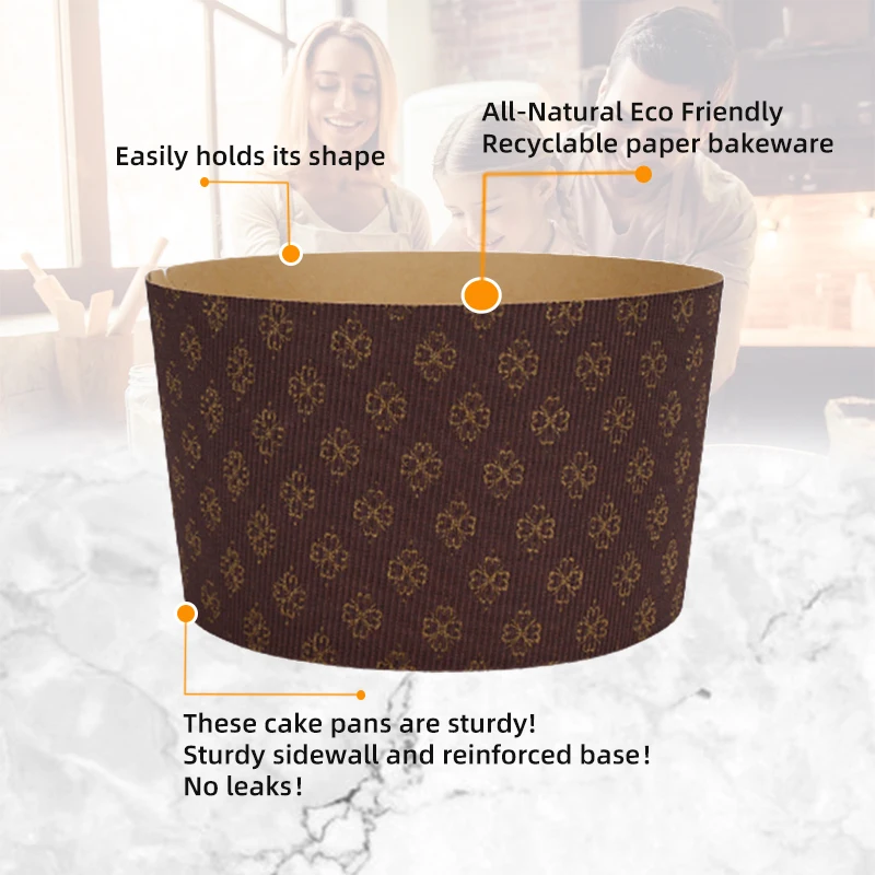 25Pcs Round Baking Paper Mould Panettone Molds Cake Mold Resistant Non Stick Oven Christmas Cupcake |