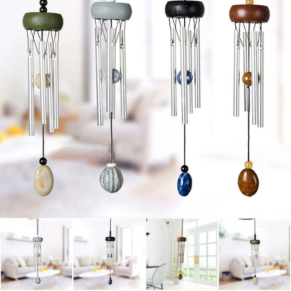 

4 Tubes Mini Wind Copper Bells Chimes Campanula Garden Yard Outdoor Romance Home Decor Hang Window Tubes Ornament