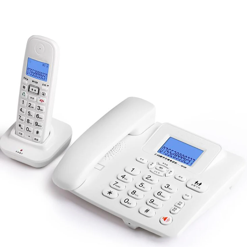 2 4g cordedcordless phone system with 1 handset answering machine 3 way conference 300m long range wireless telephone free global shipping