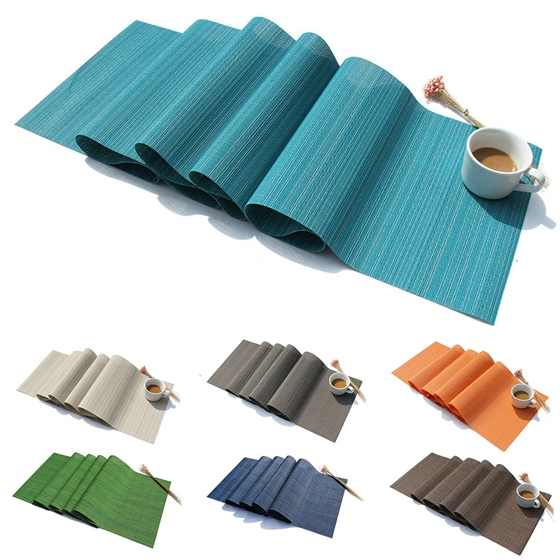

1PCS solid color table runner thermal insulation and waterproof PVC long bed end towel modern minimalist table mat S7