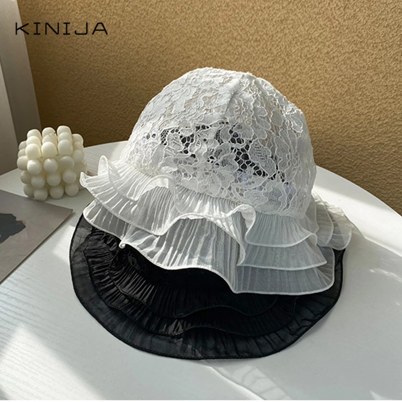 Женская летняя кружевная шляпа в Корейском стиле | Аксессуары для одежды