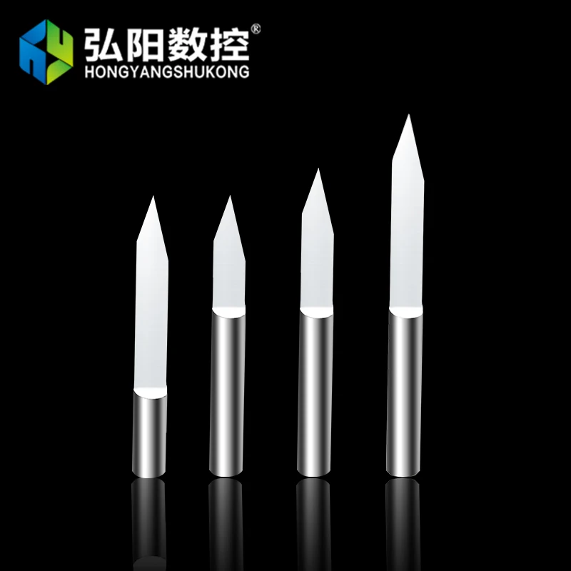 Hongyang хвостовик 4 мм ЧПУ фрезы Вольфрам сталь для резьба по дереву машина 10
