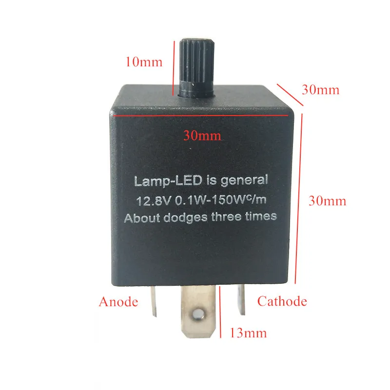 Universal 12V 3pins Car Motorcycle LED Flasher Relay Electronic Adjustable Freauency Turn Signal Light Blinker | Автомобили и