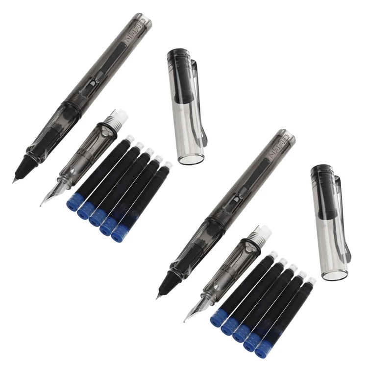 Jinhao 10 шт. синие чернила 599 все серии 2 Костюмы средняя тонкая ручка перьевая 5