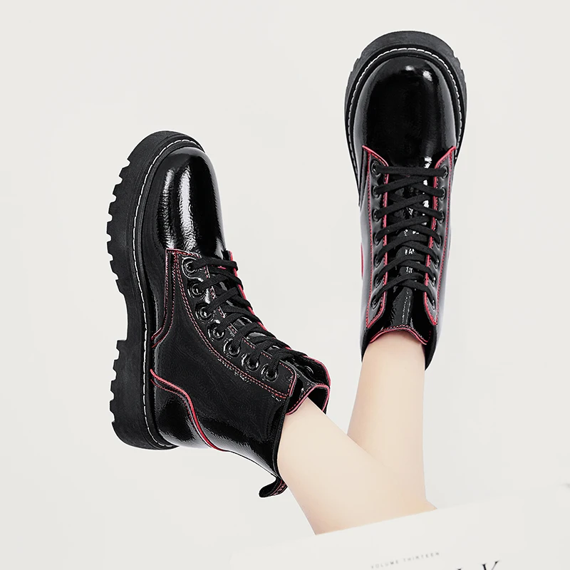 Женские ботинки женские Ботинки Martin высокие ботильоны светильник кожаные со