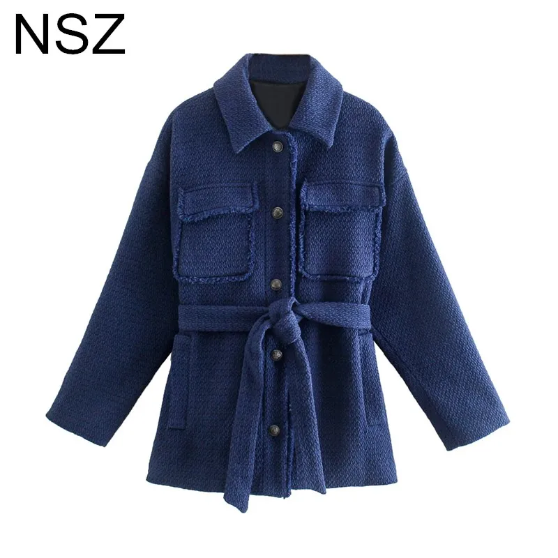 

Женская твидовая куртка с поясом, с длинным рукавом