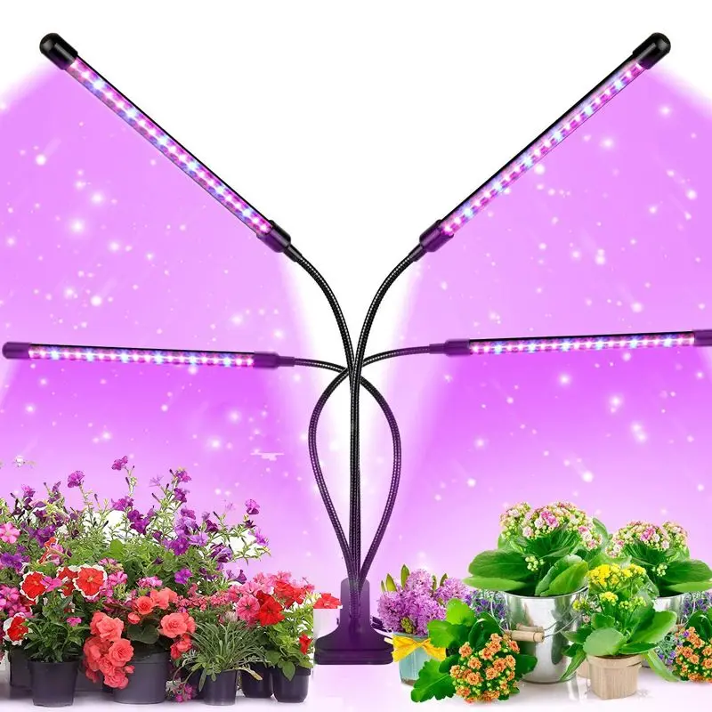 

LED Grow Light for Indoor Plants 9 Dimmable Full Spectrum Adjustable Gooseneck 3/9/12H Timer Hydroponics Flower Potted Plant