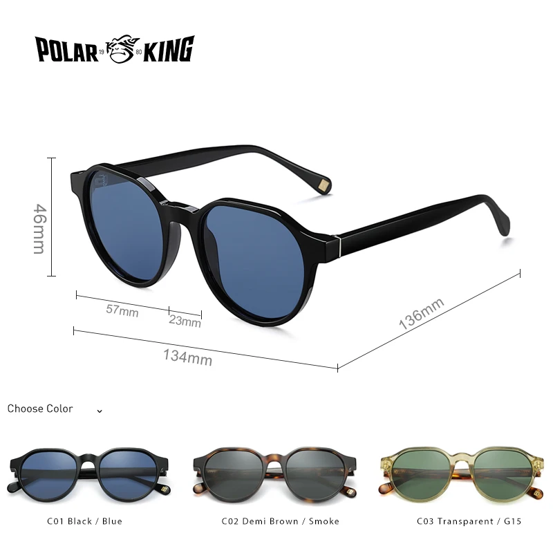 Солнцезащитные очки Polarking Мужские поляризационные винтажные солнечные