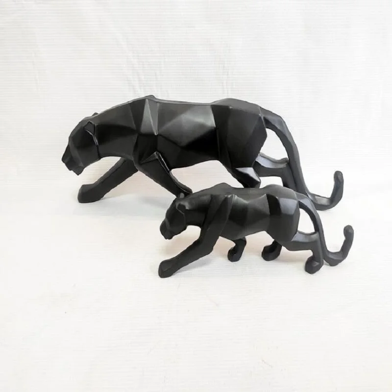 10 дюймов пантера статуэтка животного Статуэтка АБСТРАКЦИЯ геометрический Стиль