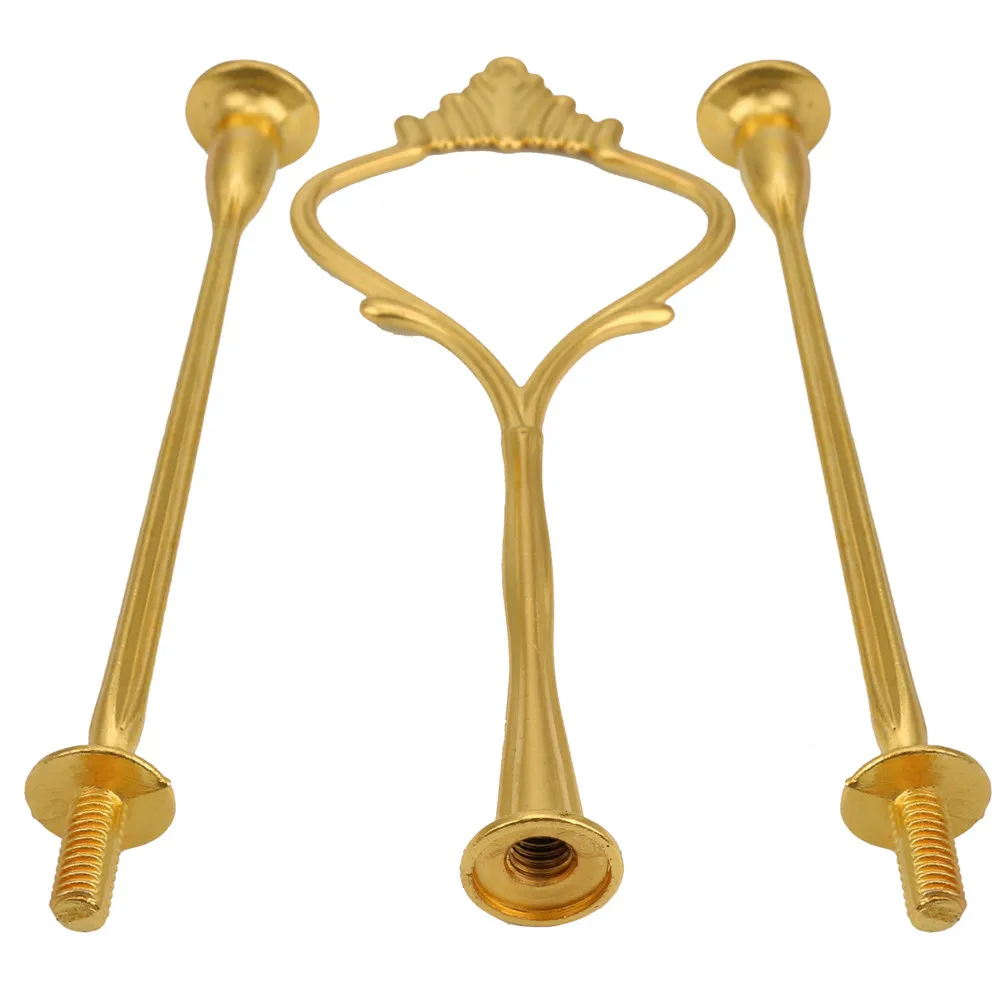 

Crown 3 Tier Cake Cupcake Plate Stand Handle Hardware Fitting Holder