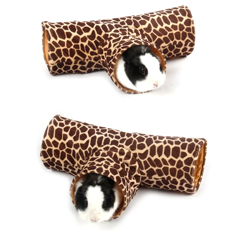 Rats Hamsters T Shape 3 Way Tunnel Pet Toy Cat Puppy Playing Tube Kitten Rabbit Collapsible Cave Exercise Bed Small Animal Toys |