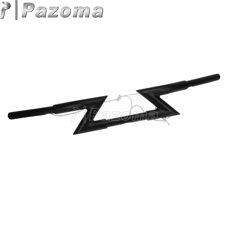 Matte Black Матовый черный мотоцикл " Crazy Z бары измельчитель Clubman руль для Harley Honda Kawasaki Suzuki Yamaha Ducati KTM рукоятка - Цвет: Matte Black