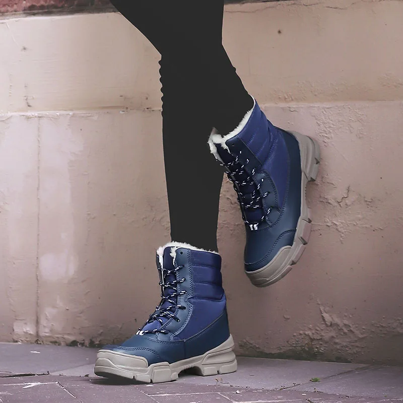 Женские зимние ботинки походные большого размера Нескользящие Зимние ботильоны