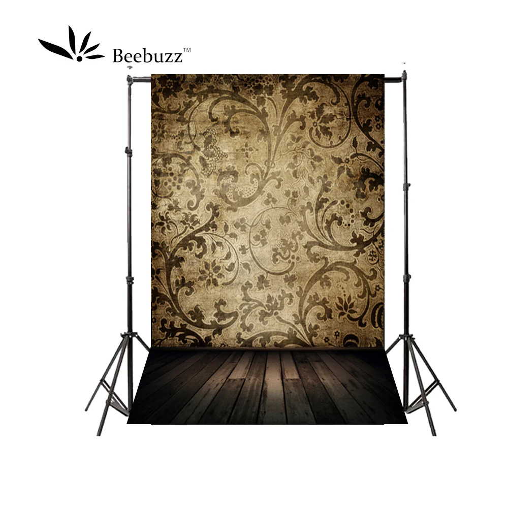 Фон для студийной фотосъемки с изображением темного пола и деревянного |