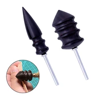 nonvor leather slicker tool electric polishing grind slicker flatpointed head sandalwood craft drill black wooden slicker shank