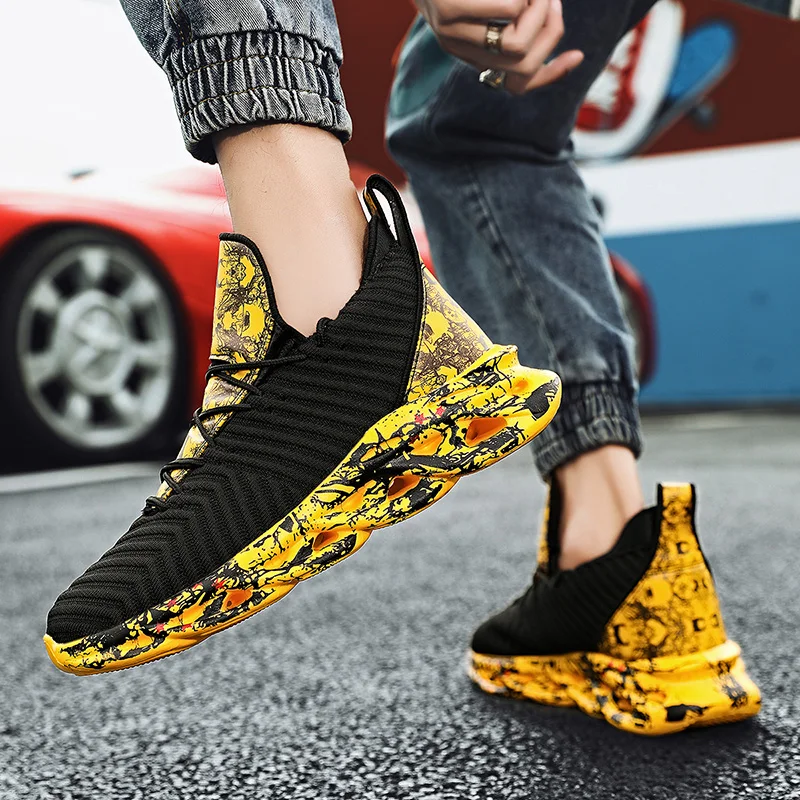 

Stylish Men's Sneakers Casual Shoes for Men Hip Hop Street Shoes Man Chunky Sneakers Mesh Shoes Zapatos Hombre New Large Size 46