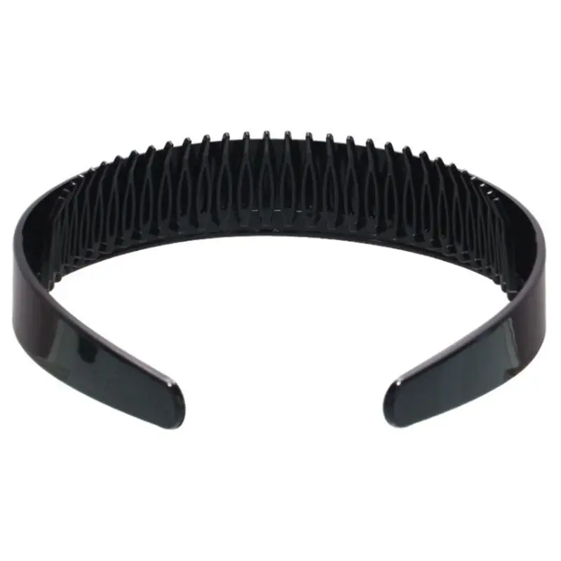 Для женщин и девочек 2 5 см Широкий плотная лента для волос с Non Slip зубцы расчески