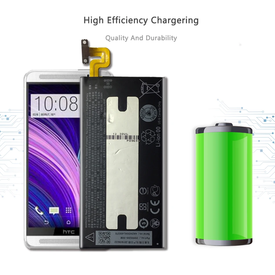 

Replacement Battery For HTC Ocean Note U-1w U Ultra U-1u Battery B2PZF100 3000mAh with Track Code