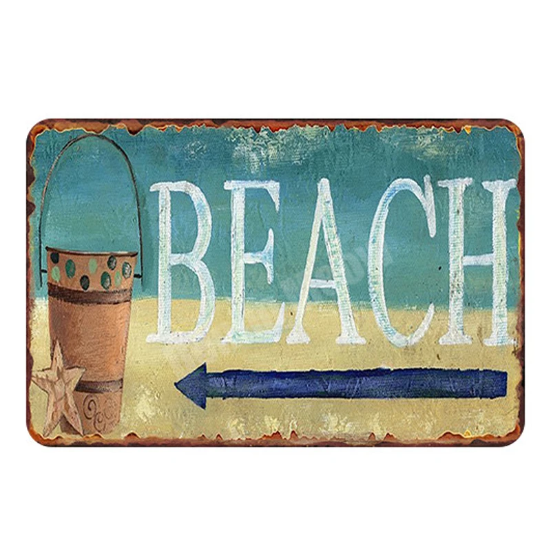 Винтажные металлические оловянные знаки Life Is A Beach декоративные пластины для бара