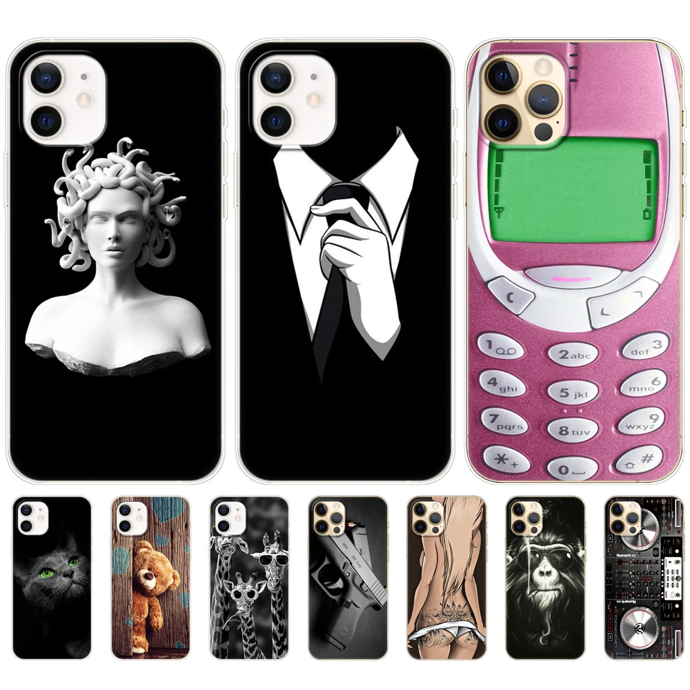 For iphone 12 Cases For iphone 12 mini 12 Pro Max Case Soft Silicon Phone Cover For Apple iPhone12 iphone12Pro 12Pro Bumper Back