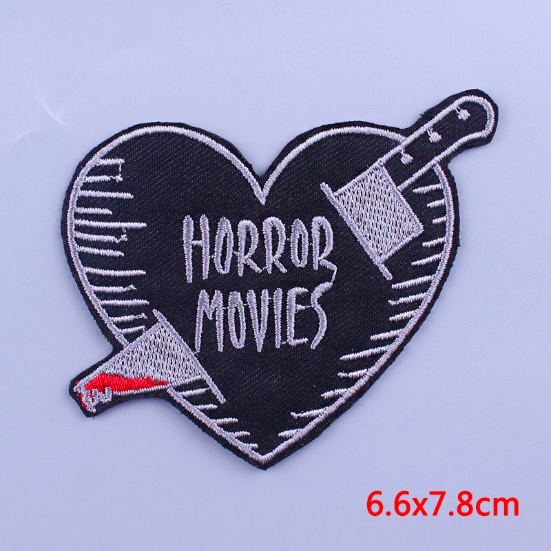 

Punk Skull Patches Poker Badges Stirpes Iron On Patch For Clothes Embroidered Patches For Clothing Rock Sticker For Jacket Decor