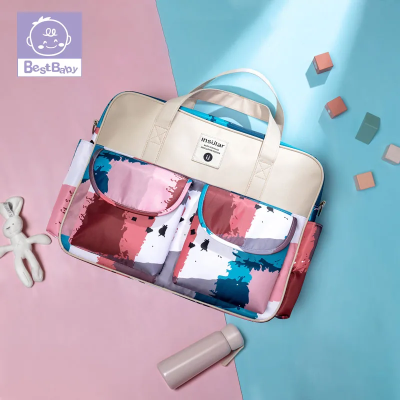 

Best Baby Baby Diaper Bags Large Capacity Mommy Bag Mom Travel Shoulder Bag Waterproof Baby Nappy Bag Portable Stroller Bags