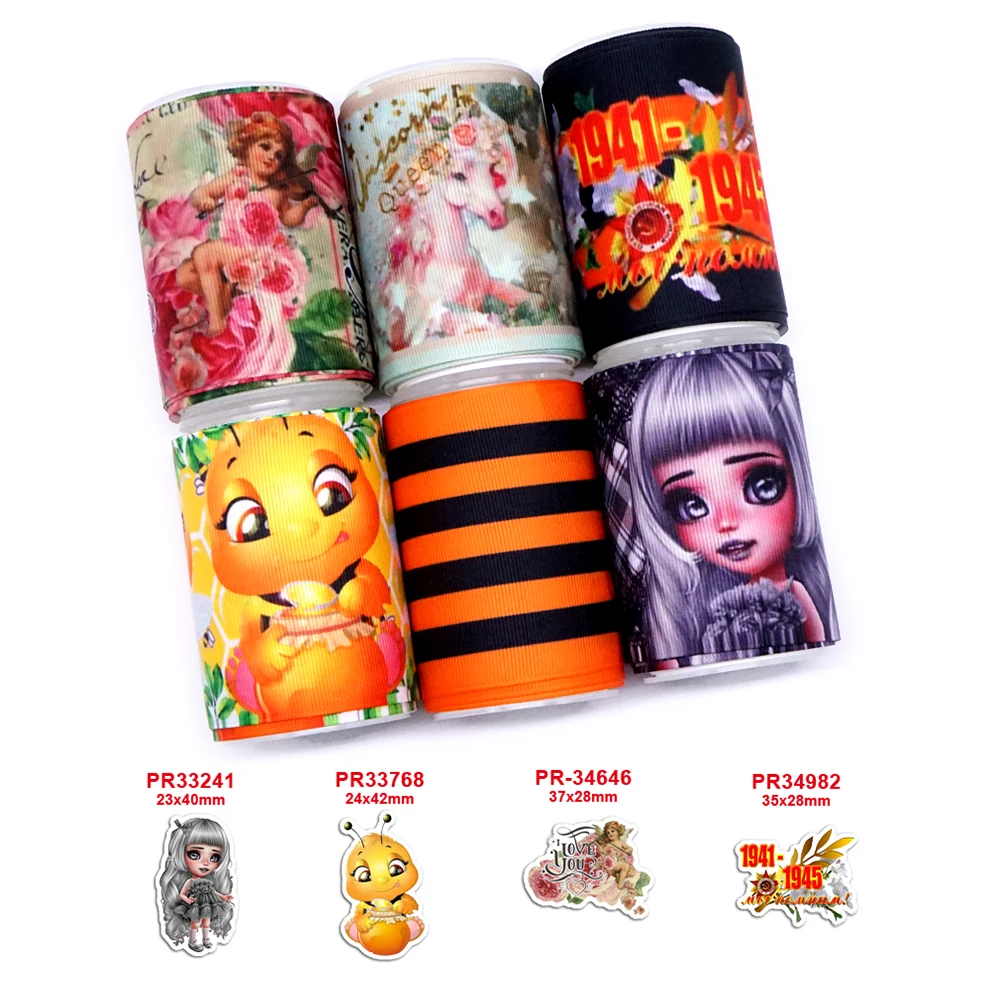 Бесплатная доставка корсажная лента с принтом персонажей 36065|Ленты для шитья| |